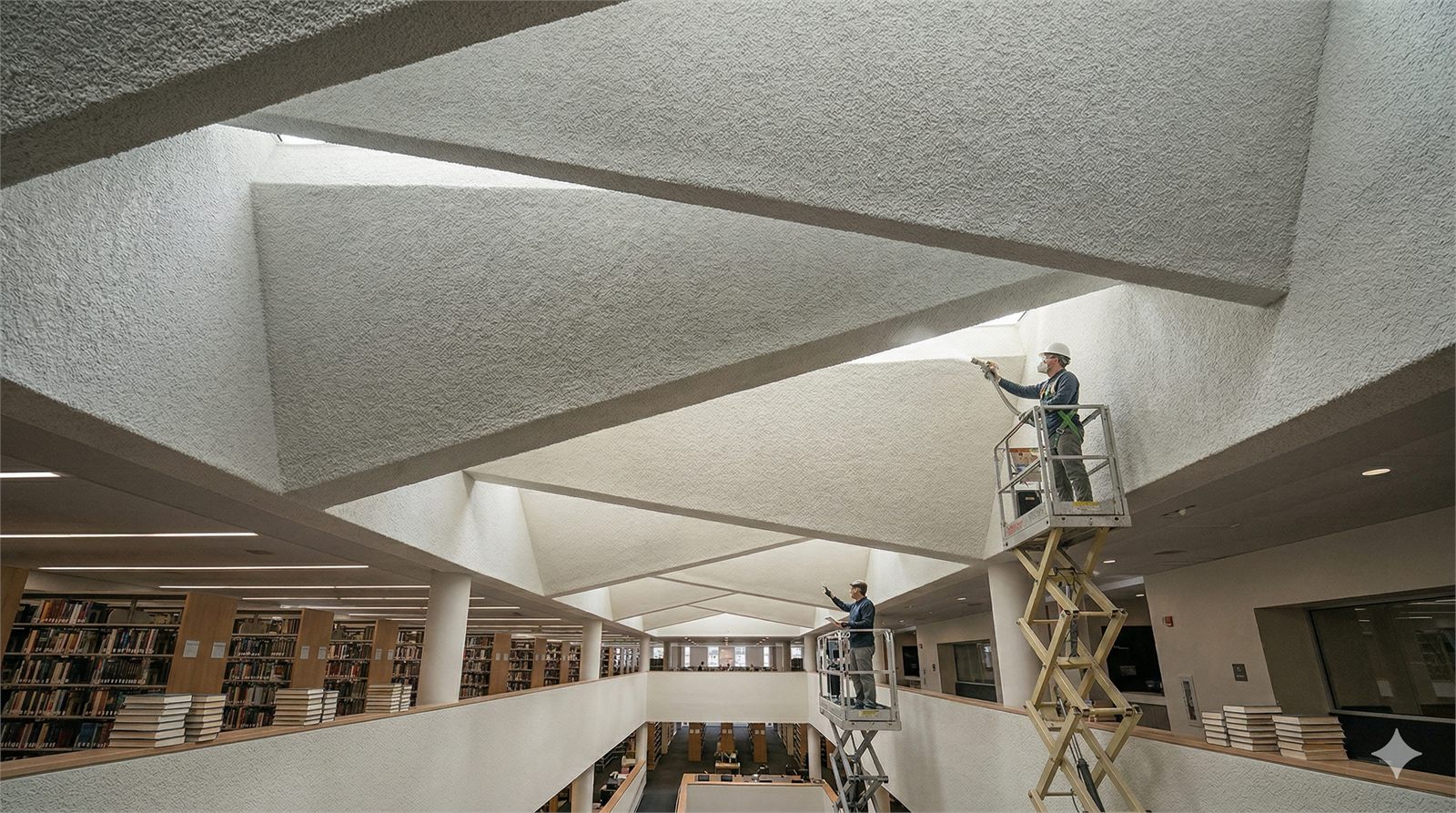 Projeto de tratamento acústico com aplicação por jateamento